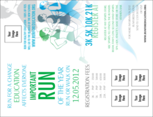 Run for a Cause Blue & Green Invitation