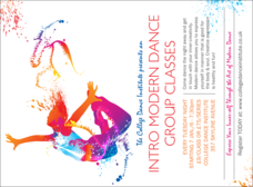 Modern Dance White Invitation