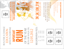 Run for a Cause Orange Invitation