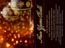 Golden Ornament Invitation