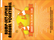 Volleyball Sun Rays Invitation