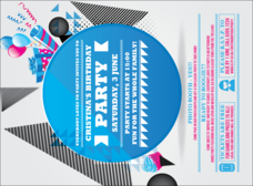 Birthday Geometric Invitation