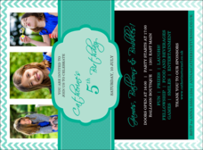 Happy Birthday Chevron Invitation