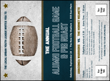Football Blue Invitation