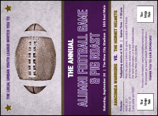 Football Purple Invitation