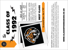 Class Reunion Mascot Orange Invitation