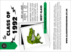 Class Reunion Mascot Green Invitation