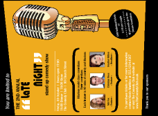 Comedy Retro Microphone Invitation