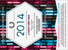 Year Neon Lights Invitation