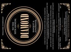 Diamonds Black Invitation