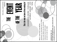 All Purpose Circles Black and White Invitation