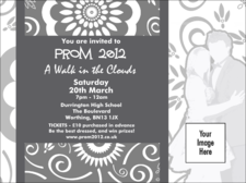 Grey Prom Invitation