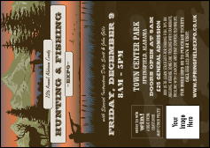 Fishing and Hunting Expo Green Camo Postcard