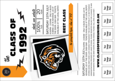 Class Reunion Mascot Orange Postcard