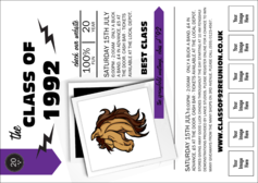 Class Reunion Mascot Purple Postcard