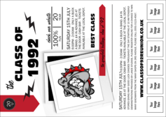 Class Reunion Mascot Red Postcard