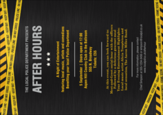 Police Caution Tape Postcard