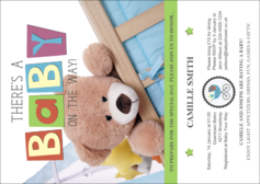 Baby Shower Teddy Logo Postcard