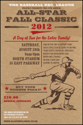 All-Star Retro Baseball Poster