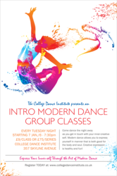 Modern Dance White Poster