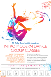 Modern Dance White Logo Poster