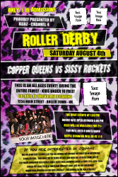Roller Derby Pink Leopard Poster