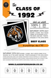Class Reunion Mascot Orange Poster