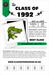 Class Reunion Mascot Green Poster