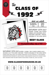 Class Reunion Mascot Red Poster