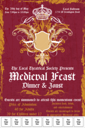 Medieval Banquet Logo Poster