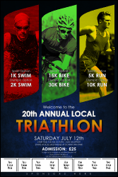 Triathlon Image Poster