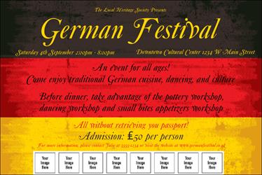 German Flag Logo Poster