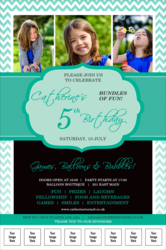 Happy Birthday Chevron Logo Poster