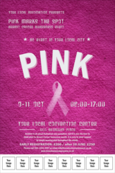 Breast Cancer Pink Ribbon Logo Poster