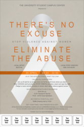 White Ribbon Logo Poster