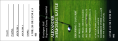 Golf Photo Raffle Ticket