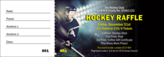 Hockey Badge Blue Raffle Ticket