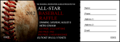 Baseball Stitches Raffle Ticket