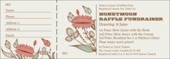 Wedding Flower Raffle Ticket