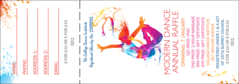 Modern Dance White Raffle Ticket