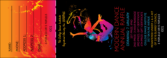 Modern Dance Black Raffle Ticket