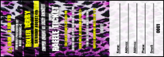 Roller Derby Pink Leopard Raffle Ticket
