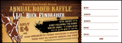 Rodeo Rustic Raffle Ticket