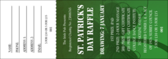 St. Patrick's Day Shamrock Raffle Ticket