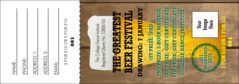 Beer Festival Raffle Ticket