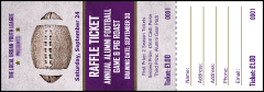 Football Purple Raffle Ticket