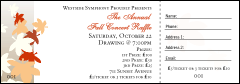 Fall Leaf  Raffle Ticket