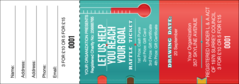Fundraising Thermometer Raffle Ticket