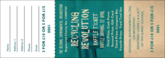 Recycling Symbol Raffle Ticket