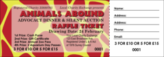 Animal Print Giraffe Raffle Ticket